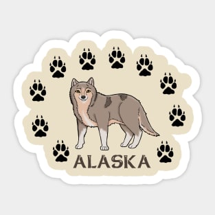 Alaska Wolf Sticker